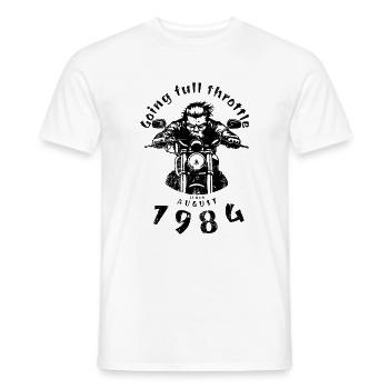 40. Geburtstag Going full throttle since 08/1984 - Männer T-Shirt - Weiß - Vorne - AI Model Male 178 dark (178cm)