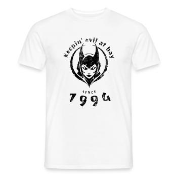 30e anniversaire Tenir le mal à distance depuis 1994 - T-shirt homme - blanc - Devant - AI Model Male 178 dark (178cm)