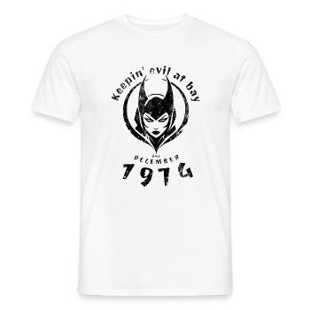 50. Geburtstag : Tenir le mal à distance depuis 12/1974 - T-shirt homme - blanc - Devant - AI Model Male 178 dark (178cm)