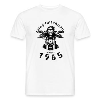 60. Geburtstag Tourne à plein régime depuis 04/1965 - T-shirt homme - blanc - Devant - AI Model Male 178 dark (178cm)