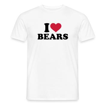 I love Bears - Men's T-Shirt - white - Front - AI Model Male 178 dark (178cm)