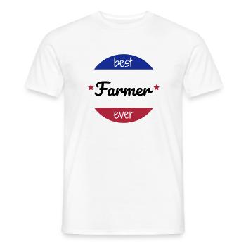 Agriculture Farming Farmer Agriculteur Landwirt - Men's T-Shirt - white - Front - AI Model Male 178 dark (178cm)