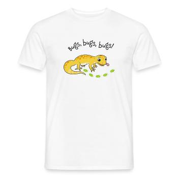 Leopardgecko mit Köstlichkeiten - Männer T-Shirt - Weiß - Vorne - AI Model Male 178 dark (178cm)