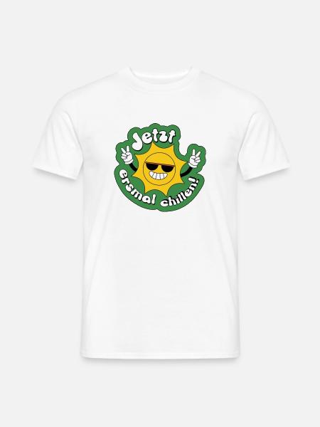 Jetzt erstmal chillen, Urlaub, Endlich Urlaub - Männer T-Shirt - Weiß