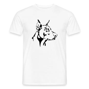 Dobermann Doberman Hund Hund Wilsigns - Männer T-Shirt - Weiß - Vorne - AI Model Male 178 dark (178cm)