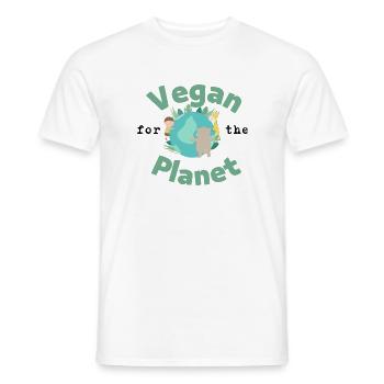 Vegan for the Planet - Männer T-Shirt - Weiß - Vorne - AI Model Male 178 dark (178cm)