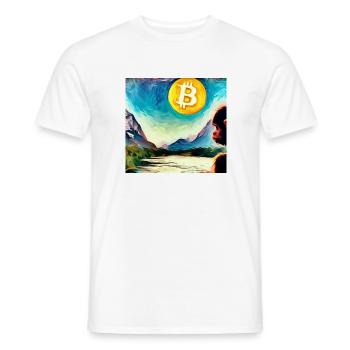 Ape exploring Crypto World - Männer T-Shirt - Weiß - Vorne - AI Model Male 178 dark (178cm)