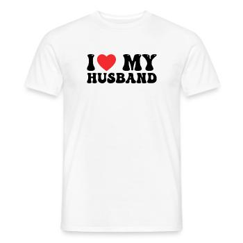 Ich liebe meinen Mann - Männer T-Shirt - Weiß - Vorne - AI Model Male 178 dark (178cm)