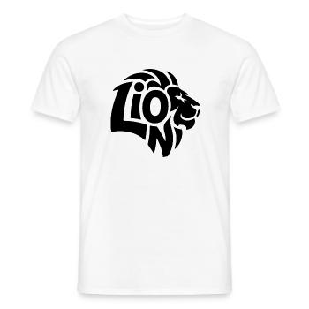 Lion - Cool Lion Logo - T-shirt homme - blanc - Devant - AI Model Male 178 dark (178cm)