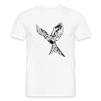 Eleganter fliegender Falke - Männer T-Shirt - Weiß - Vorne - AI Model Male 178 dark (178cm)