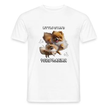 Lustiges Pomeranian Shirt Design für Groß & Klein - Männer T-Shirt - Weiß - Vorne - AI Model Male 178 dark (178cm)