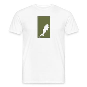 American Football Footballer Tailback Footballer - Männer T-Shirt - Weiß - Vorne - AI Model Male 178 dark (178cm)