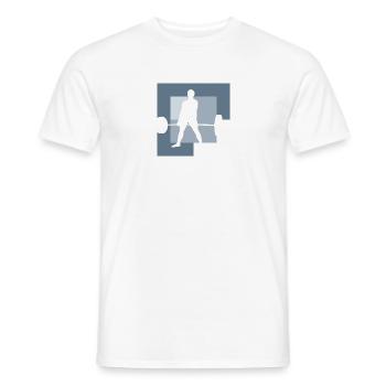 Weightlifting Gym Bodybuilding Muscleman - Men's T-Shirt - white - Front - AI Model Male 178 dark (178cm)