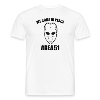 Alien UFO Alien Vaisseau Spatien Soucoupe - T-shirt homme - blanc - Devant - AI Model Male 178 dark (178cm)