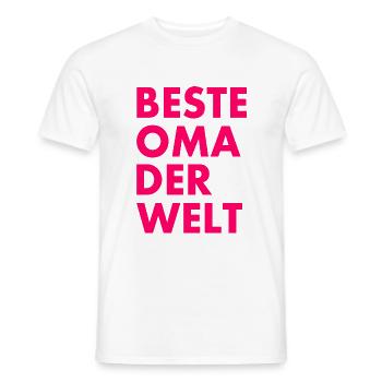 Best grandma in the world - Men's T-Shirt - white - Front - AI Model Male 178 dark (178cm)