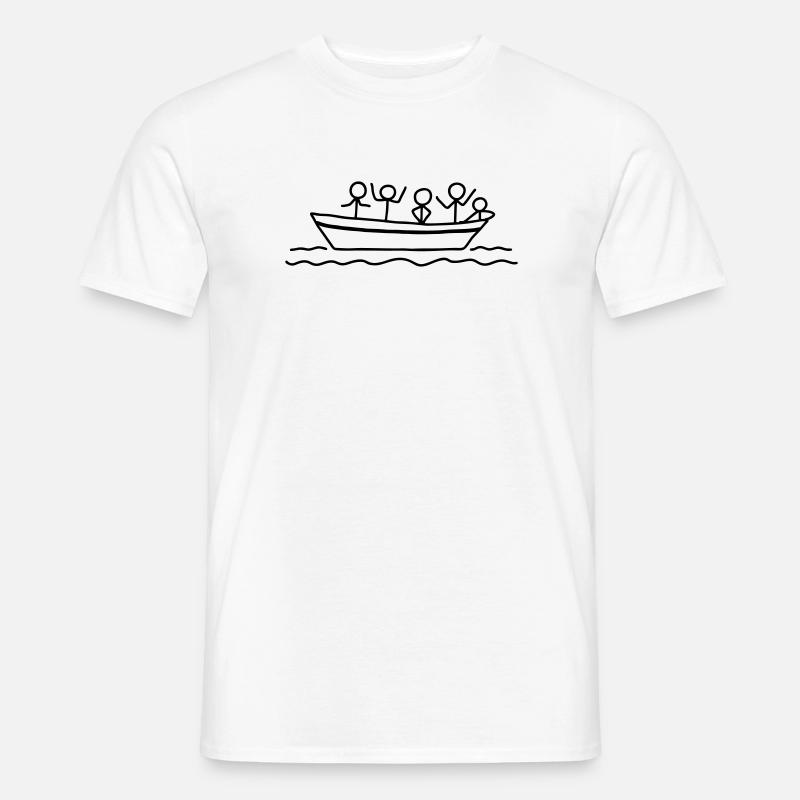 Bootsfahrt - Schiffstour - Männer T-Shirt - Weiß