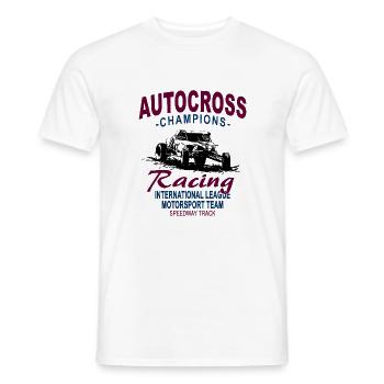 Autocross - Buggy - 4x4 - Hors route - T-shirt homme - blanc - Devant - AI Model Male 178 dark (178cm)