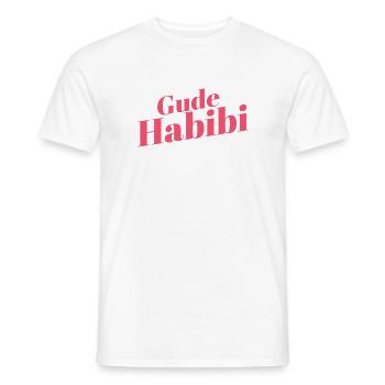 Gude Habibi - Lustiger Spruch Hessischer Dialekt - Männer T-Shirt - Weiß - Vorne - AI Model Male 178 dark (178cm)