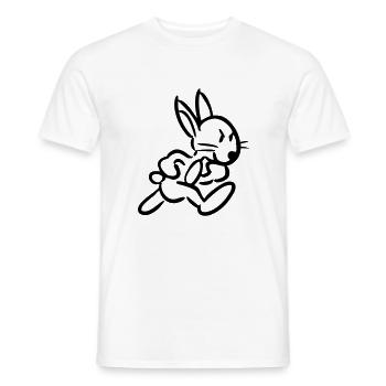 Laufender Hase - Männer T-Shirt - Weiß - Vorne - AI Model Male 178 dark (178cm)