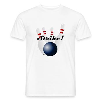 Bowling bowling pin - Men's T-Shirt - white - Front - AI Model Male 178 dark (178cm)