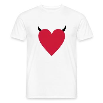 herz - Männer T-Shirt - Weiß - Vorne - AI Model Male 178 dark (178cm)