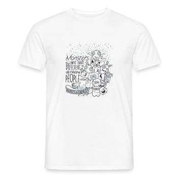 Monsters Respect & Equality - T-shirt homme - blanc - Devant - AI Model Male 178 dark (178cm)
