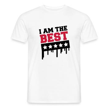 i_am_the_best_a2 - Men's T-Shirt - white - Front - AI Model Male 178 dark (178cm)