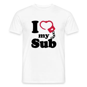 I Love my Sub - Men's T-Shirt - white - Front - AI Model Male 178 dark (178cm)