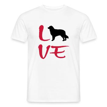 Australian Shepherd Aussie LOVE - Men's T-Shirt - white - Front - AI Model Male 178 dark (178cm)