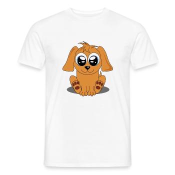 Cute Puppy - Männer T-Shirt - Weiß - Vorne - AI Model Male 178 dark (178cm)