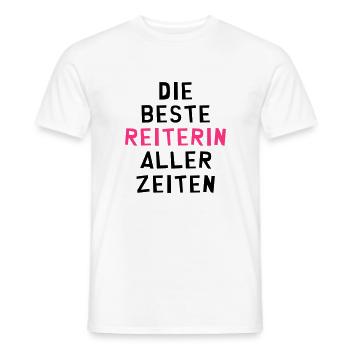Reiten Reiter Reiterin Pferd Pferde Pony Western - Männer T-Shirt - Weiß - Vorne - AI Model Male 178 dark (178cm)