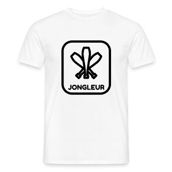jongleur / jonglerie / jongleuse / cirque - T-shirt homme - blanc - Devant - AI Model Male 178 dark (178cm)