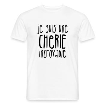 Amour / Saint Valentin / Coeur / Bébé / Love - T-shirt homme - blanc - Devant - AI Model Male 178 dark (178cm)