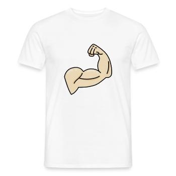 Bizeps - Männer T-Shirt - Weiß - Vorne - AI Model Male 178 dark (178cm)