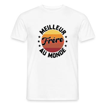 Meilleur Frère Au Monde - T-shirt homme - blanc - Devant - AI Model Male 178 dark (178cm)