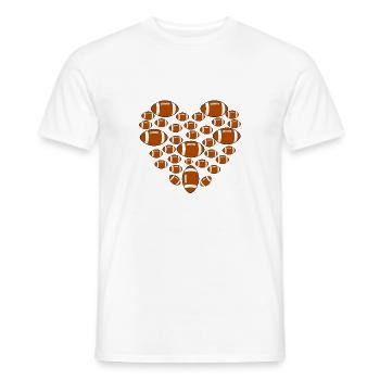 cœur de rugby - T-shirt homme - blanc - Devant - AI Model Male 178 dark (178cm)