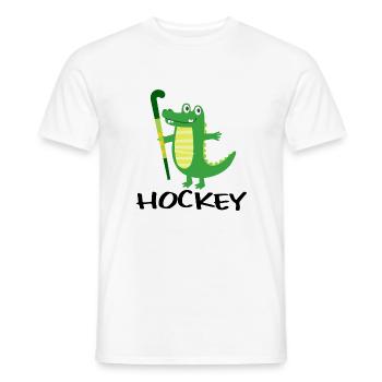 feldhockey hockey hockey hockey-croco - T-shirt homme - blanc - Devant - AI Model Male 178 dark (178cm)