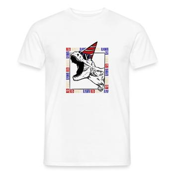 Red White Rawr - Men's T-Shirt - white - Front - AI Model Male 178 dark (178cm)
