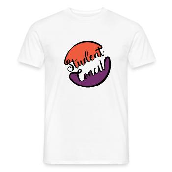 Student Concil - Men's T-Shirt - white - Front - AI Model Male 178 dark (178cm)