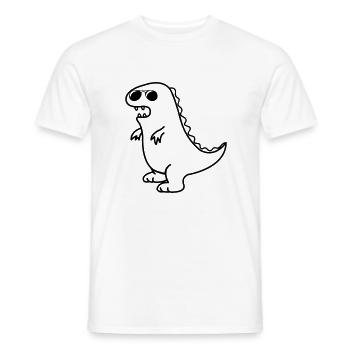 cool dino - Men's T-Shirt - white - Front - AI Model Male 178 dark (178cm)