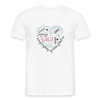 Mother's Day Heart 4 - Men's T-Shirt - white - Front - AI Model Male 178 dark (178cm)