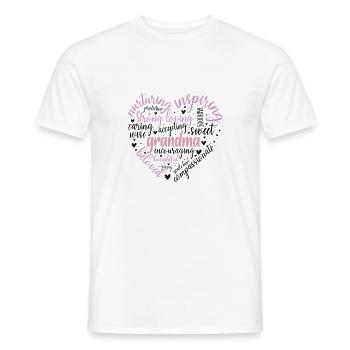 Mother's Day Heart 5 - Men's T-Shirt - white - Front - AI Model Male 178 dark (178cm)