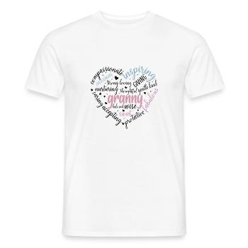 Mother's Day Heart 6 - Men's T-Shirt - white - Front - AI Model Male 178 dark (178cm)