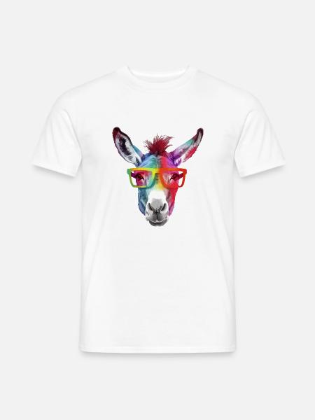 Hian, der bebrillte Esel - Männer T-Shirt - Weiß