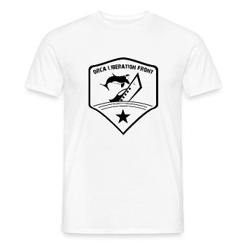 Orca Liberation Front - Männer T-Shirt - Weiß - Vorne - AI Model Male 178 dark (178cm)