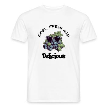Cool fresh and delicious - T-shirt homme - blanc - Devant - AI Model Male 178 dark (178cm)