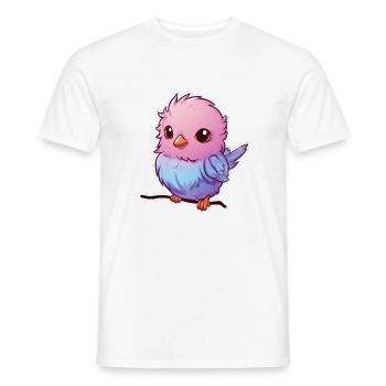 cute bird - Men's T-Shirt - white - Front - AI Model Male 178 dark (178cm)