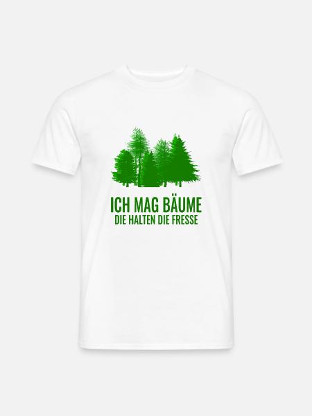 Wald Spruch Natur Geschenkidee - Männer T-Shirt - Weiß