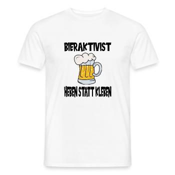 Bieraktivist Heben statt Kleben - Männer T-Shirt - Weiß - Vorne - AI Model Male 178 dark (178cm)