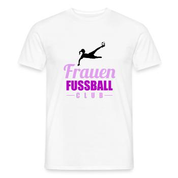 frauen fußball - Männer T-Shirt - Weiß - Vorne - AI Model Male 178 dark (178cm)